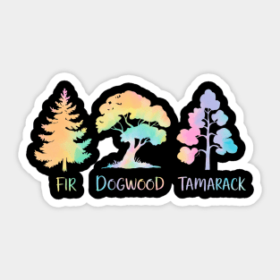 Subtle Anti Trump Fir Dogwood Tamarack Funny Tree Pun Political Nature Design Sticker